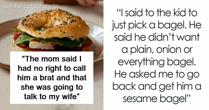 Man Refuses To Entertain Son’s Friend’s Tantrum Over A Sesame Bagel, His Mom Comes For Him
