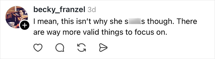 Social media comment discussing Melania Trump’s perfectly polished appearance slipping due to wind exposure.