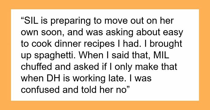 Woman Says Hubs Loves Her Spaghetti, MIL Accuses Her Of Lying, Gets Shut Down With One Question