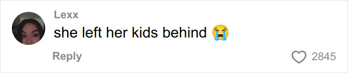 Comment on social media post saying she left her kids behind with a crying emoji, related to mom vanished 25 years ago arrest.