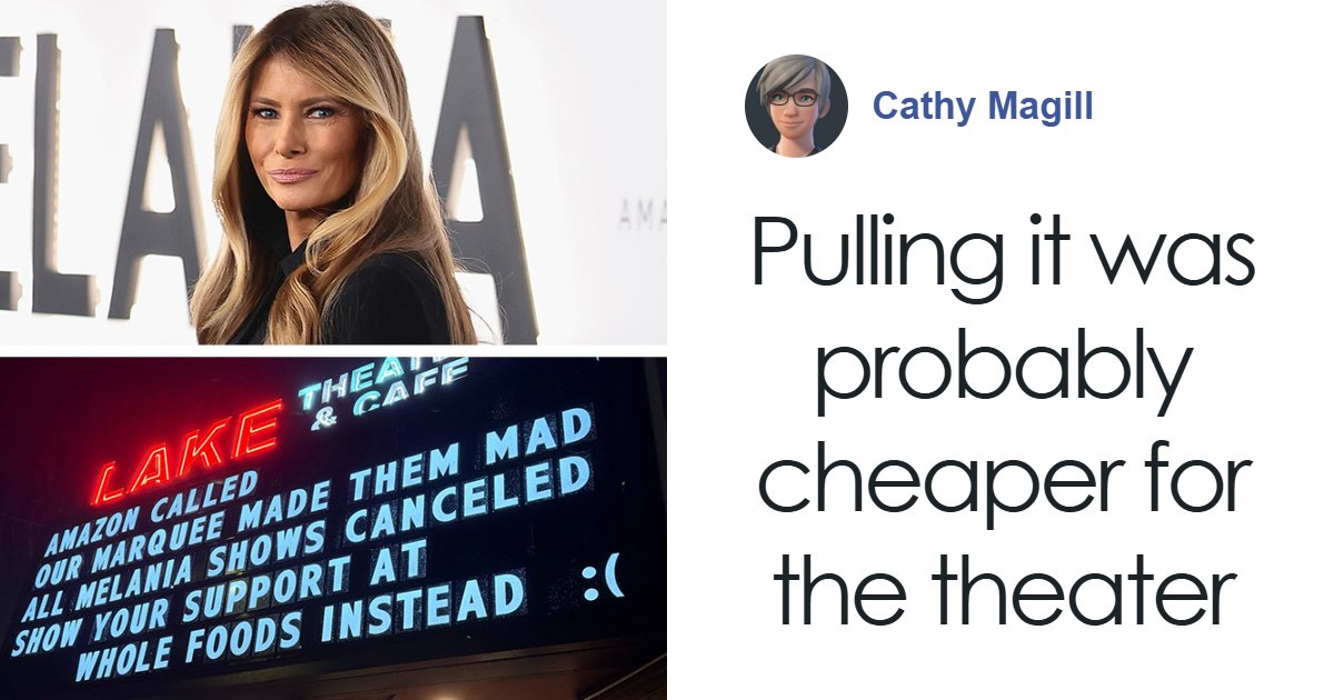 Theater’s Hilarious Clap Back After Brutal Joke Resulted In Amazon Pulling ‘Melania’ Documentary