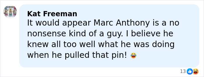 Comment praising Marc Anthony for his no-nonsense attitude amid Brooklyn Beckham wedding accusations discussion.