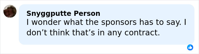 Comment by Snyggputte Person questioning sponsors' statements related to Olympics cheating accusations involving Canada.