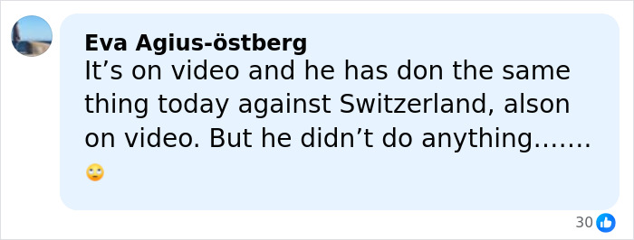 Comment on social media discussing video evidence related to Olympics cheating accusations involving Canada and multiple countries.