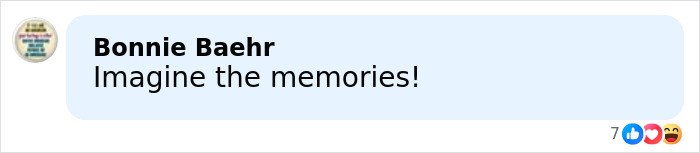 Comment from Bonnie Baehr expressing excitement about memories related to Bad Bunny's halftime show wedding.