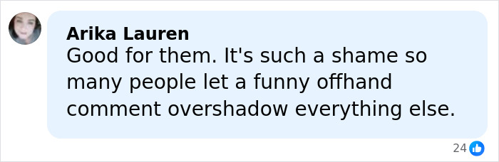 Comment from Arika Lauren discussing the US women's hockey players breaking their silence on Trump's remark.