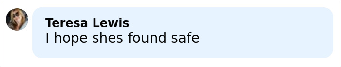 Screenshot of a social media comment expressing hope someone is found safe, related to FBI ransom note details.