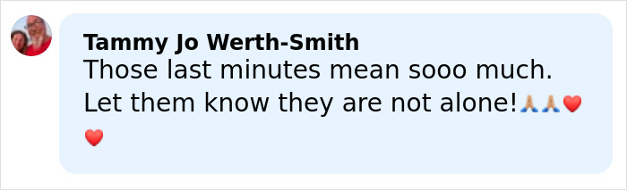 Fan Tammy Jo Werth-Smith commenting on Alfonso Ribeiro’s emotional last goodbye moment with James Van Der Beek.