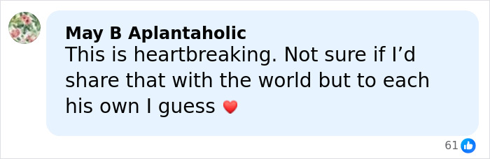 Comment expressing heartbreak and mixed feelings about sharing a personal last goodbye photo of Alfonso Ribeiro and James Van Der Beek.