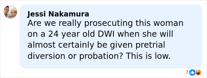 Comment from Jessi Nakamura questioning prosecution of mom who vanished 24 years ago and discussing legal outcomes.
