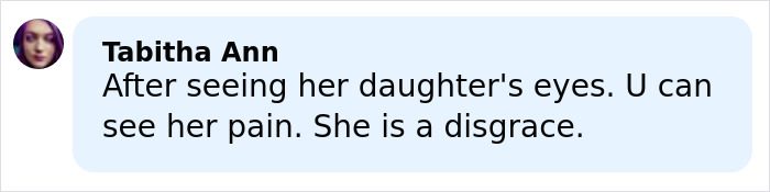 Screenshot of a social media comment about a mom of three who abandoned her family 24 years ago and her daughter.