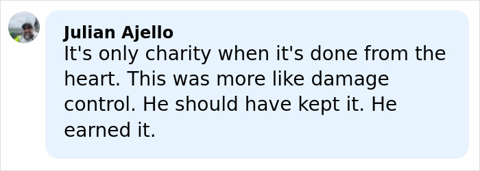 Comment from Julian Ajello discussing damage control and earning respect, related to Timoth&eacute;e Chalamet Epstein files claim.