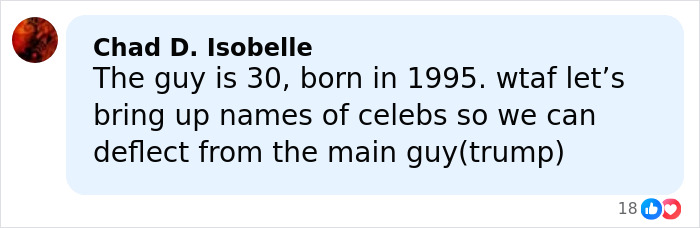 Comment on social media discussing Timoth&eacute;e Chalamet and celebrity names in Epstein files controversy.