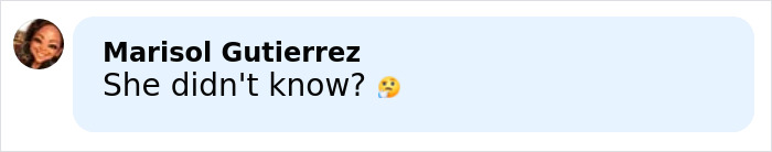 Conversation screenshot showing Marisol Gutierrez asking if she didn't know, with a thinking face emoji, related to Melinda Gates forgiving Bill over Epstein STD allegations.
