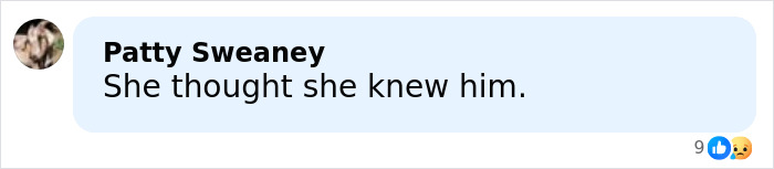 Comment by Patty Sweaney stating she thought she knew him, related to Melinda Gates forgiving Bill over Epstein STD allegations.