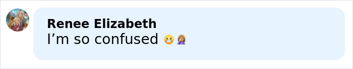 Screenshot of a social media comment showing a confused person with an emoji, related to ice rink attacker&rsquo;s family details.