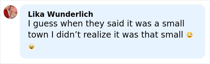 Comment by Lika Wunderlich discussing how the small town setting relates to the ice rink attacker's family detail.