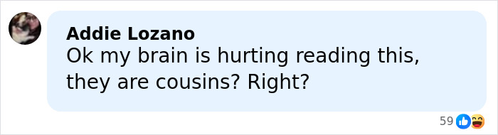 Screenshot of a social media comment questioning family relations in the police discovery about ice rink attacker&rsquo;s case.