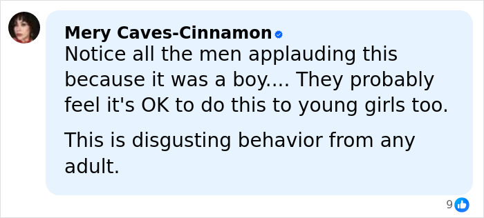 Screenshot of a social media comment criticizing adult behavior, related to judge firing back at teacher after student outcome.