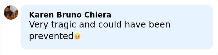 Comment by Karen Bruno Chiera expressing sorrow over six mothers who lost their lives in a tragic incident after enjoying time off together