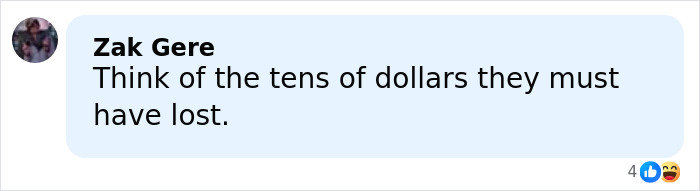 Comment from Zak Gere reacting to the theater's hilarious clap back after brutal joke led to Amazon pulling Melania documentary.