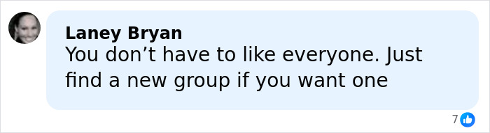 Comment by Laney Bryan discussing social dynamics amid Toxic Mom drama involving Kaley Cuoco and Ashley Tisdale.