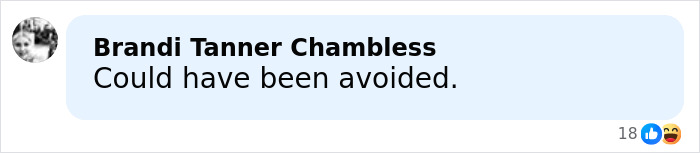 Comment by Brandi Tanner Chambless stating Could have been avoided, expressing backlash after update on Lindsey Vonn’s life post Olympics accident.