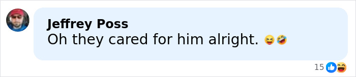 Comment by Jeffrey Poss saying Oh they cared for him alright with laughing emojis, related to Stephen Hawking family&rsquo;s explanation.