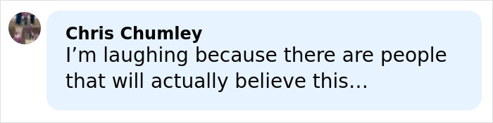 Comment from Chris Chumley expressing disbelief and laughter about Stephen Hawking family's explanation in Epstein files sparking comic reactions.
