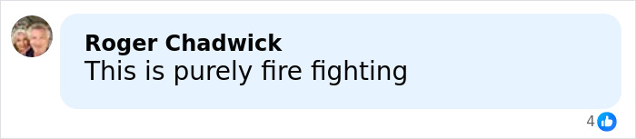 Comment by Roger Chadwick stating this is purely fire fighting on a social media post addressing Prince William and Kate Middleton amid royal scrutiny.