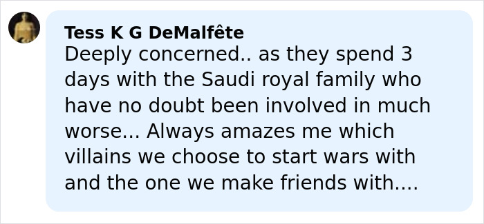 Comment expressing concern about Prince William and Kate Middleton amid rising royal scrutiny and Epstein files discussion.