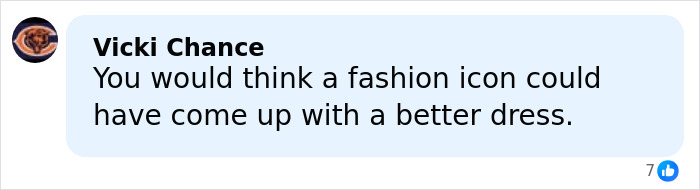 Comment expressing criticism about Heidi Klum’s controversial Grammys dress after fierce backlash.