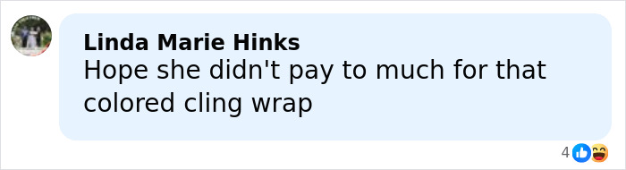 Comment about Heidi Klum's controversial Grammys dress, expressing a critical opinion on the outfit.