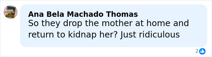 Comment about suspects number one and two discussing a mother&rsquo;s disappearance and kidnapping situation on social media.