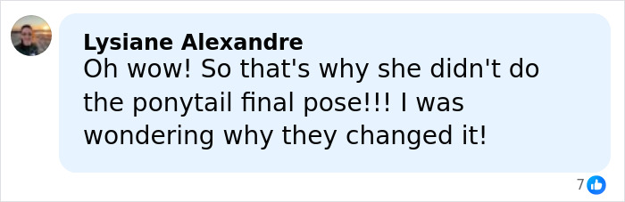 Olympic ice skater performing on ice, making an incredible save after a wardrobe malfunction during routine.