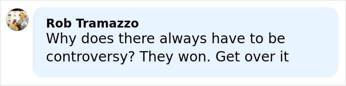 Comment by Rob Tramazzo defending French ice skaters amid Olympic cheating scandal controversy.