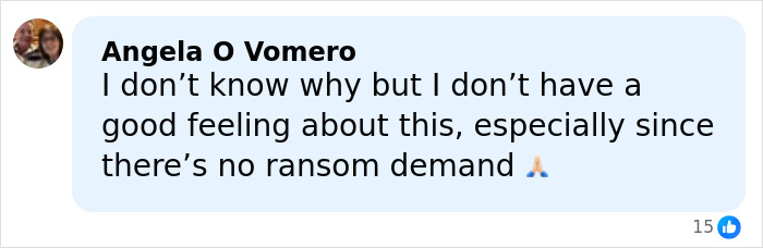 Alt text: User comment expressing concern about police theory in Savannah Guthrie's mom disappearance case in Arizona.