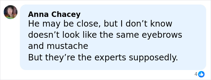 Comment by Anna Chacey discussing the accuracy of the first sketch of Nancy Guthrie&rsquo;s masked suspect.