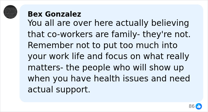 Comment discussing priorities and support during health issues, related to ANTM star J Alexander revealing a stroke and fan reactions.