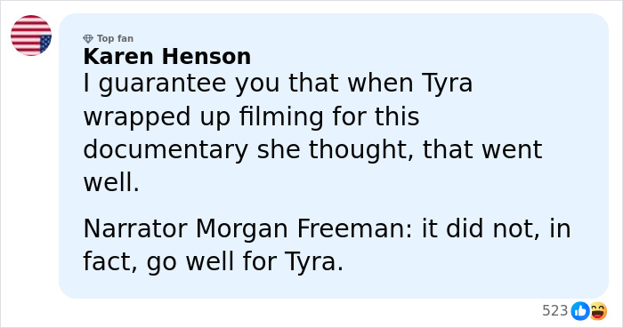Comment from Karen Henson about ANTM star J Alexander’s stroke and Tyra Banks’ controversial response fans are upset about.