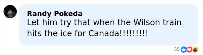 Comment about a hot-mic moment between Olympic hockey rivals sparking comparisons to a viral heated rivalry.