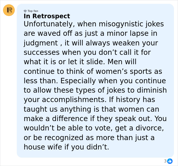 US women's hockey players responding to distasteful joke, breaking silence on Trump's controversial remark.