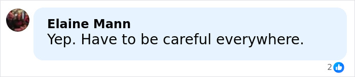Comment from Elaine Mann saying have to be careful everywhere referencing Simone Biles and NFL husband crime at Winter Olympics