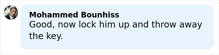 Comment by Mohammed Bounhiss urging strict punishment related to Timothy Busfield serious charges in child case.