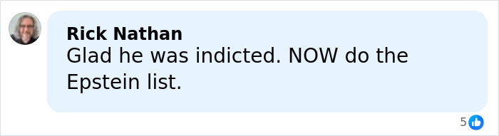Man commenting online about indictment, expressing support for action in child case involving Timothy Busfield charges.