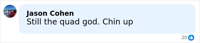 Comment on social media post expressing support for Olympic star Ilia Malinin after major defeat and troubling posts concern.