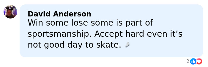 Comment by David Anderson showing sportsmanship after Olympic star Ilia Malinin&rsquo;s major defeat.