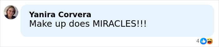 Comment reading Make up does MIRACLES in a social media post reacting to Taylor Swift makeup-free video.