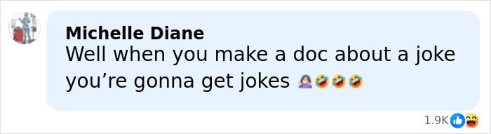 Comment from Michelle Diane about a documentary and jokes, related to theater's hilarious clap back after Amazon pulled Melania doc.