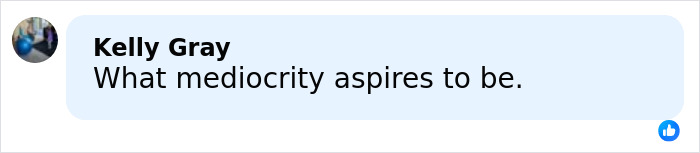 Comment by Kelly Gray on social media, criticizing a performance related to Kid Rock's alternative halftime show.